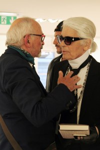 Arthur Elgort chats with Karl Lagerfeld