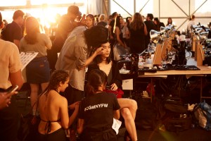 Backstage at Opening Ceremony RTW Fall 2016