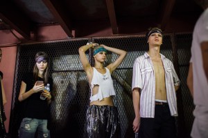 Backstage at Baja East RTW Spring 2017