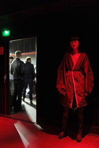 Backstage at Lutz Huelle RTW Spring 2017