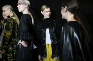 Backstage at Dries Van Noten RTW Spring 2017
