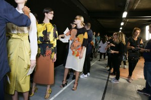 Backstage at Dries Van Noten RTW Spring 2017