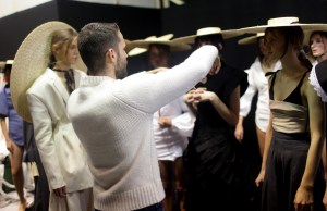 Backstage at Jacquemus RTW Spring 2017