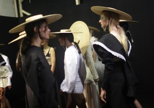 Backstage at Jacquemus RTW Spring 2017