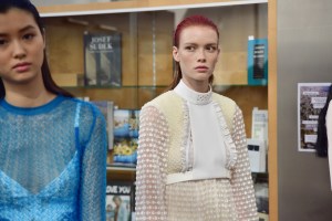 Backstage at Paco Rabanne RTW Spring 2017