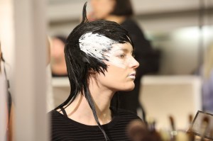 Backstage at Yohji Yamamoto RTW Spring 2017