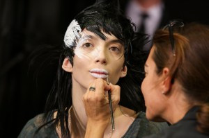 Backstage at Yohji Yamamoto RTW Spring 2017
