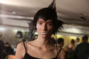 Backstage at Yohji Yamamoto RTW Spring 2017