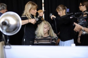 Backstage at Boss RTW Spring 2017
