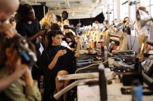 Backstage at Boss RTW Spring 2017