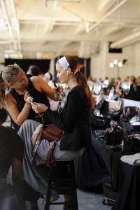 Backstage at Boss RTW Spring 2017