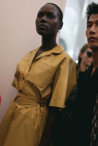 Backstage at Bottega Veneta Spring 2017
