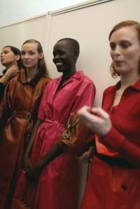 Backstage at Bottega Veneta Spring 2017