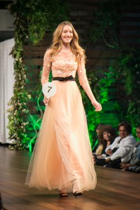 A blush and long sleeve look for Spring 2017.