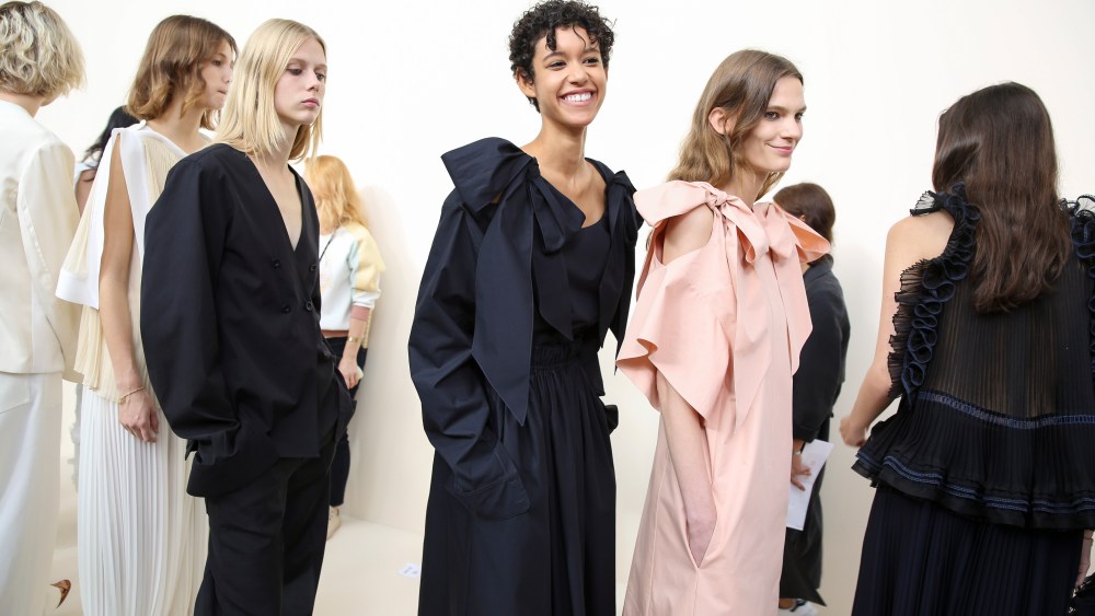 Backstage at Chloé RTW Spring 2017