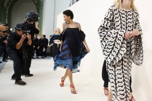 Backstage at Chloé RTW Spring 2017