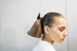 Backstage at Issey Miyake RTW Spring 2017