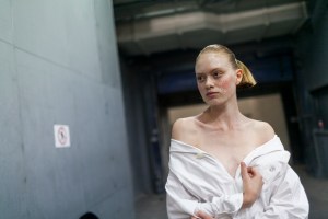 Backstage at Issey Miyake RTW Spring 2017