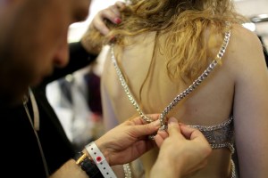 Backstage at Julien Macdonald RTW Spring 2017
