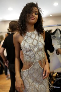 Backstage at Julien Macdonald RTW Spring 2017