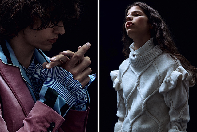 Looks from the Burberry x Barneys New York collection.