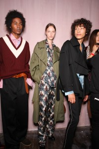 Backstage at Burberry September 2016