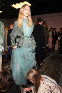Backstage at Burberry September 2016