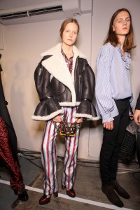Backstage at Burberry September 2016
