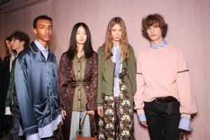 Backstage at Burberry September 2016