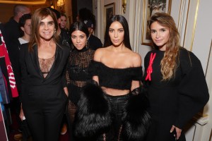 Carine Roitfeld, Kourtney Kardashian, Kim Kardashian, Miroslava Duma