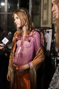 Backstage at Roberto Cavalli Spring 2017