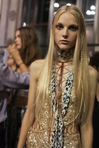 Backstage at Roberto Cavalli Spring 2017