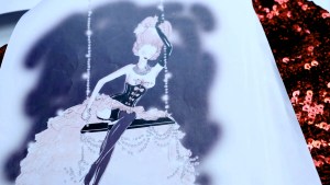 "Dessous Dessus, Upside Down" features set and costume designlong-reigning queen of Parisian lingerie Chantal Thomass.