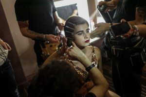 Backstage at Charlotte Olympia RTW Spring 2017