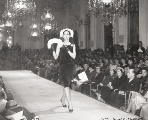 China Machado on the runway at the Pitti Palace.