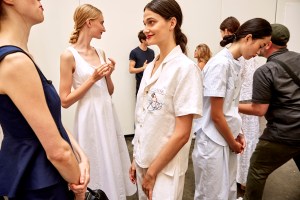 Backstage at Creatures of Comfort RTW Spring 2017