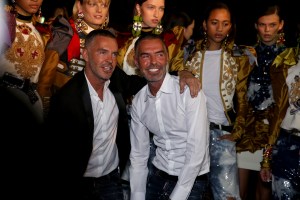 Backstage at Dsquared2 Spring 2017