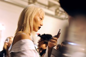 Backstage at DKNY RTW Spring 2017