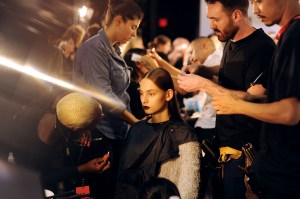 Backstage at DKNY RTW Spring 2017