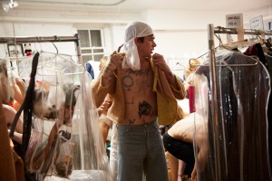 Backstage at Eckhaus Latta RTW Spring 2017