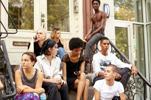 Backstage at Eckhaus Latta RTW Spring 2017