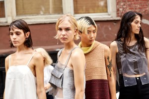 Backstage at Eckhaus Latta RTW Spring 2017