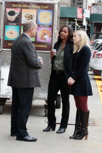 John Kapelos, Merrin Dungey, and Emily Kinney on "Conviction"