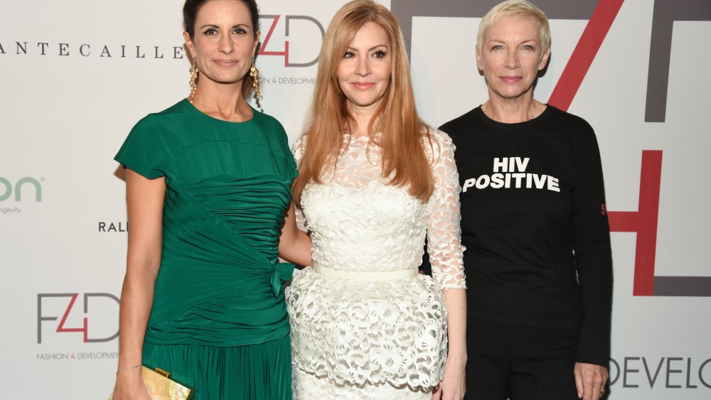 Livia Firth, Evie Evangelou, and Annie Lennox