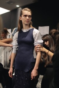 Backstage at Salvatore Ferragamo Spring 2017