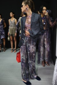Backstage at Giorgio Armani Spring 2017