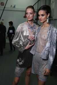 Backstage at Giorgio Armani Spring 2017