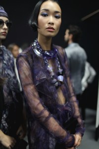 Backstage at Giorgio Armani Spring 2017