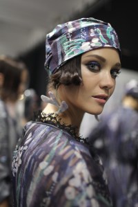 Backstage at Giorgio Armani Spring 2017