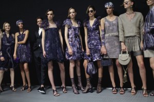 Backstage at Giorgio Armani Spring 2017
